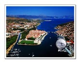 View of town Trogir from air